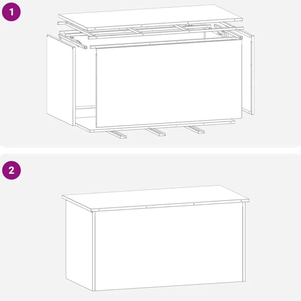 vidaXL Caja de Almacenamiento Exterior Plateado 100 x 50,5 x 50 cm Acero galvanizado Clearance