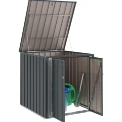 vidaXL Jardín-Caja de Almacenamiento para Jardín Negro 101,5 x 107 x 100 cm