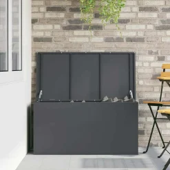 vidaXL Caja de Almacenamiento Exterior 100 x 50,5 x 50 cm Antracita Clearance