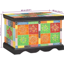 vidaXL Armarios Y Almacenamiento-Caja de Almacenamiento Multicolor 60 x 40 x 40 cm