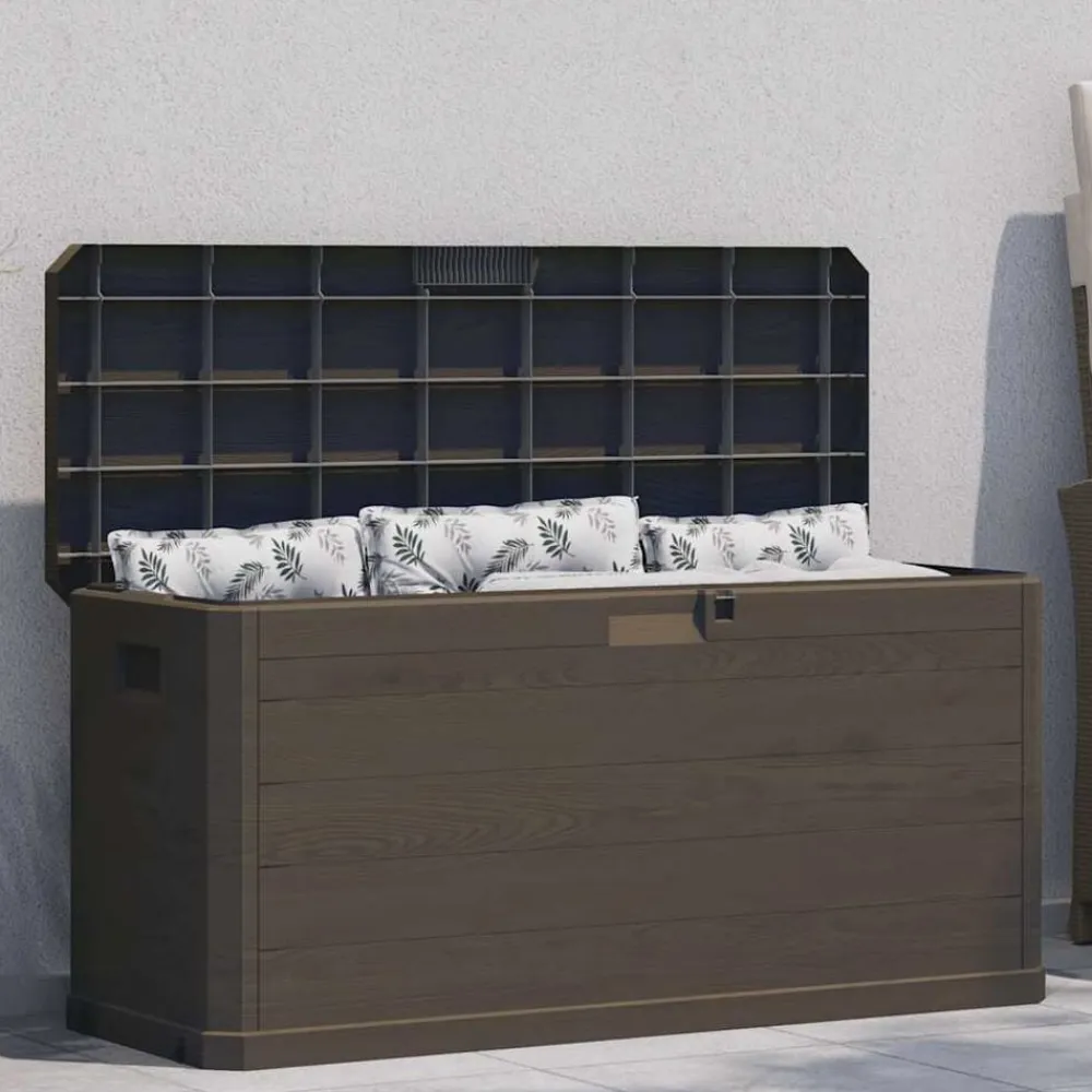 vidaXL Muebles De Jardín-Caja de almacenamiento de jardín 280 L marrón