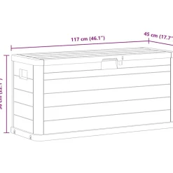 vidaXL Muebles De Jardín-Caja de almacenamiento de jardín 280 L marrón