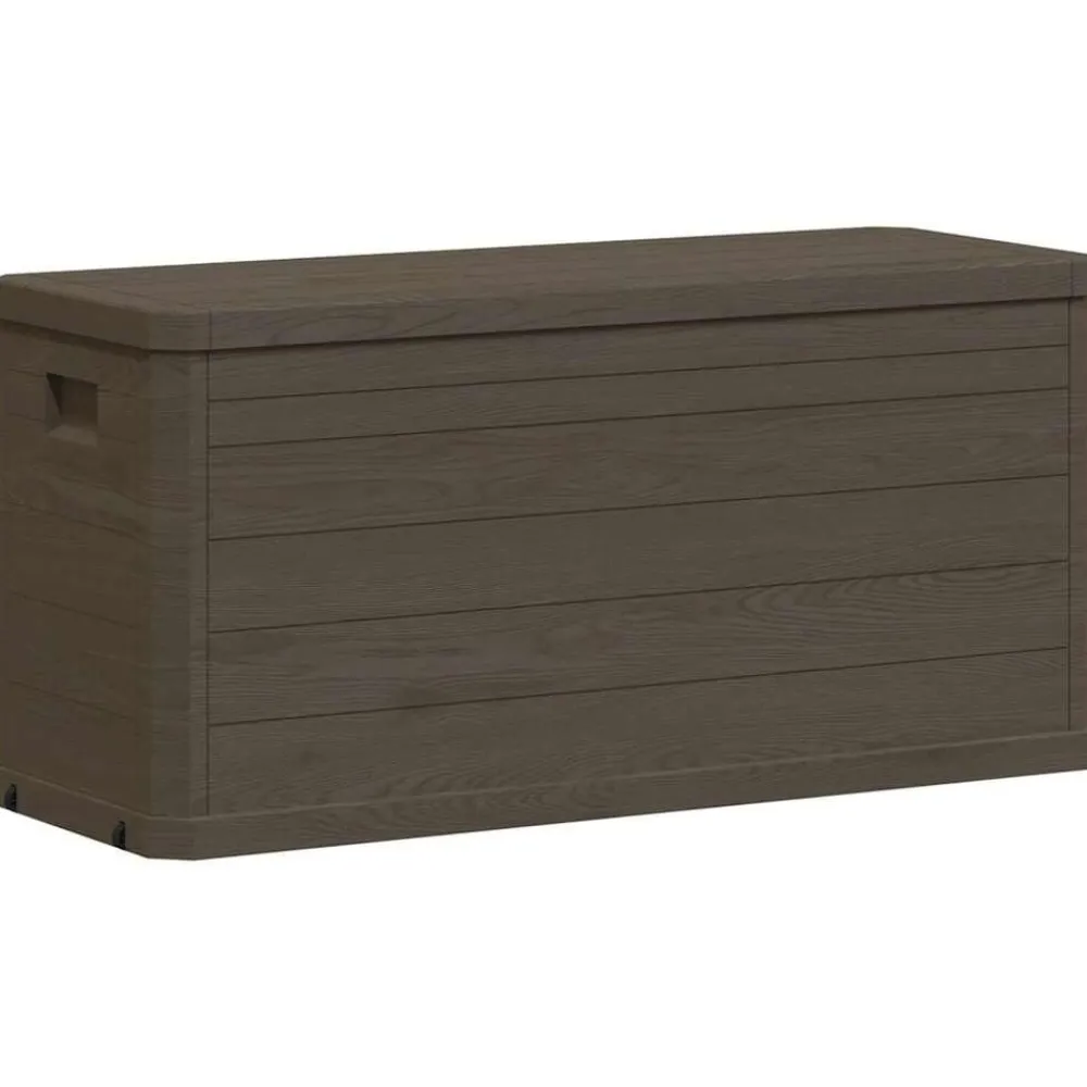 vidaXL Muebles De Jardín-Caja de almacenamiento de jardín 280 L marrón