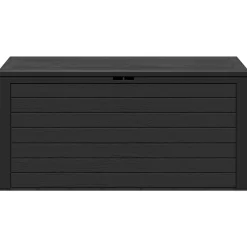 vidaXL Muebles De Jardín-Caja de almacenamiento de jardín gris 116x44x55 cm