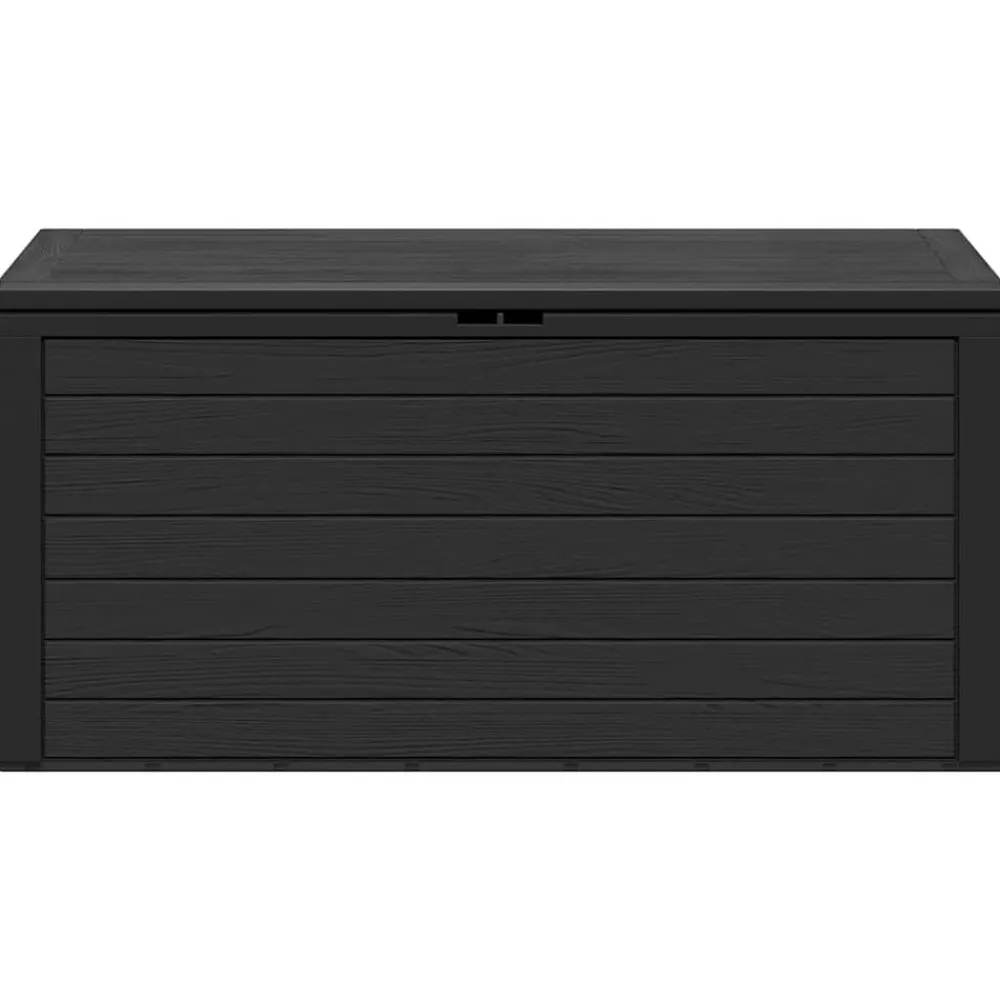 vidaXL Muebles De Jardín-Caja de almacenamiento de jardín gris 116x44x55 cm
