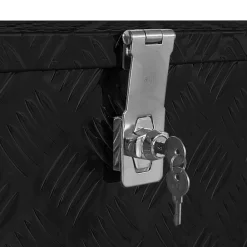 vidaXL Accesorios De Bricolaje-Caja de aluminio negra 80x30x35 cm
