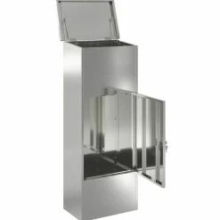 vidaXL Caja de entrega de paquetes Negro 44,5 x 29 x 110,5 cm Acero galvanizado New