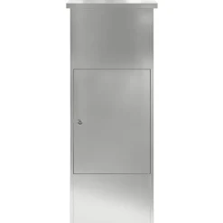 vidaXL Caja de entrega de paquetes Negro 44,5 x 29 x 110,5 cm Acero galvanizado New