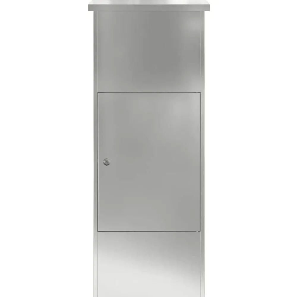 vidaXL Caja de entrega de paquetes Negro 44,5 x 29 x 110,5 cm Acero galvanizado New