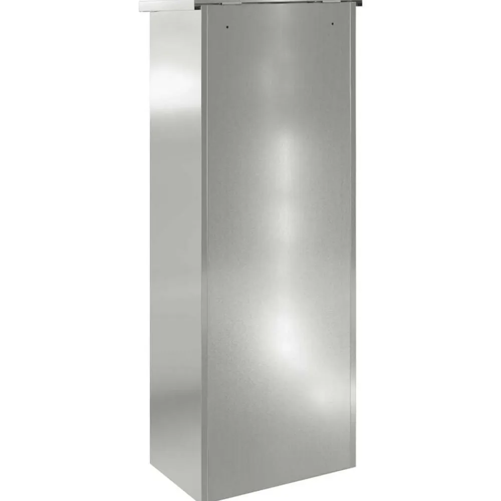 vidaXL Caja de entrega de paquetes Negro 44,5 x 29 x 110,5 cm Acero galvanizado New