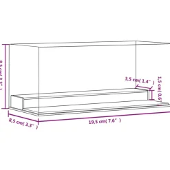 vidaXL Venta Al Por Menor-Caja de exposición acrílico transparente 19,5x8,5x8,5 cm