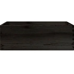 vidaXL Caja de madera con asas madera maciza pino negra 40x30x13 cm Negro Sale