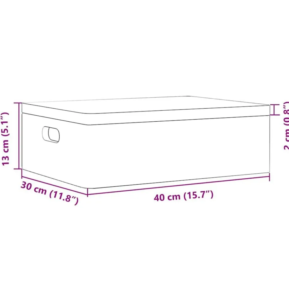 vidaXL Caja de madera tapa y asas madera maciza pino negra 40x30x13 cm Negro