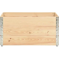 vidaXL Manipulación De Materiales-Caja de palés 3 unidades madera maciza de pino 80x120 cm