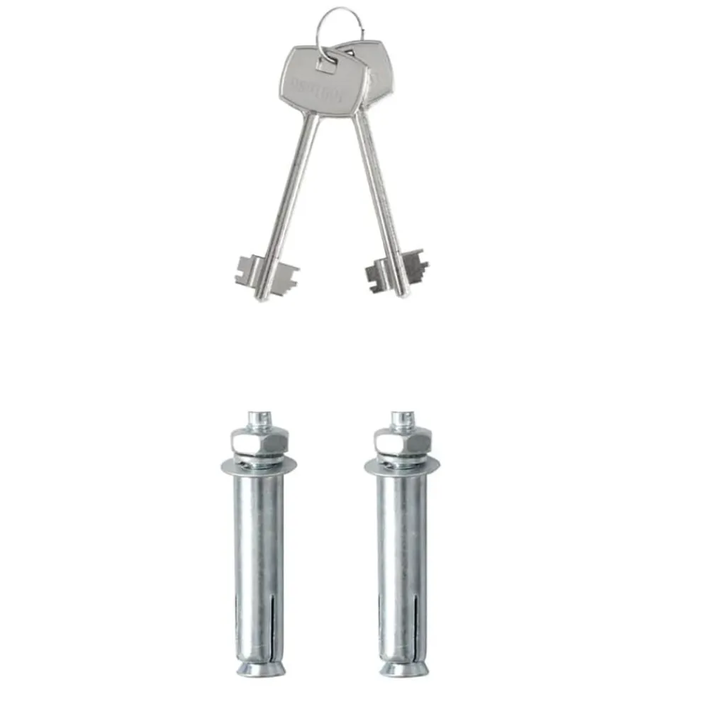 vidaXL Seguridad Empresarial Y Del Hogar-Caja Fuerte con cerradura Gris oscuro 23 x 17 x 17 cm Acero