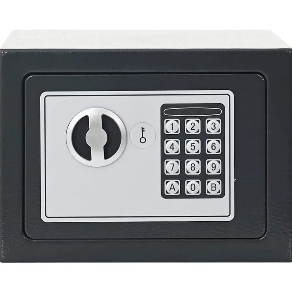 vidaXL Caja fuerte digital Gris oscuro 23 x 17 x 17 cm Acero Online