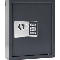 vidaXL Seguridad Empresarial Y Del Hogar-Caja fuerte digital Gris oscuro 30 x 10 x 36,5 cm Acero