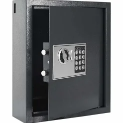vidaXL Seguridad Empresarial Y Del Hogar-Caja fuerte digital Gris oscuro 30 x 10 x 36,5 cm Acero