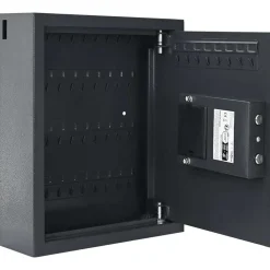 vidaXL Seguridad Empresarial Y Del Hogar-Caja fuerte digital Gris oscuro 30 x 10 x 36,5 cm Acero