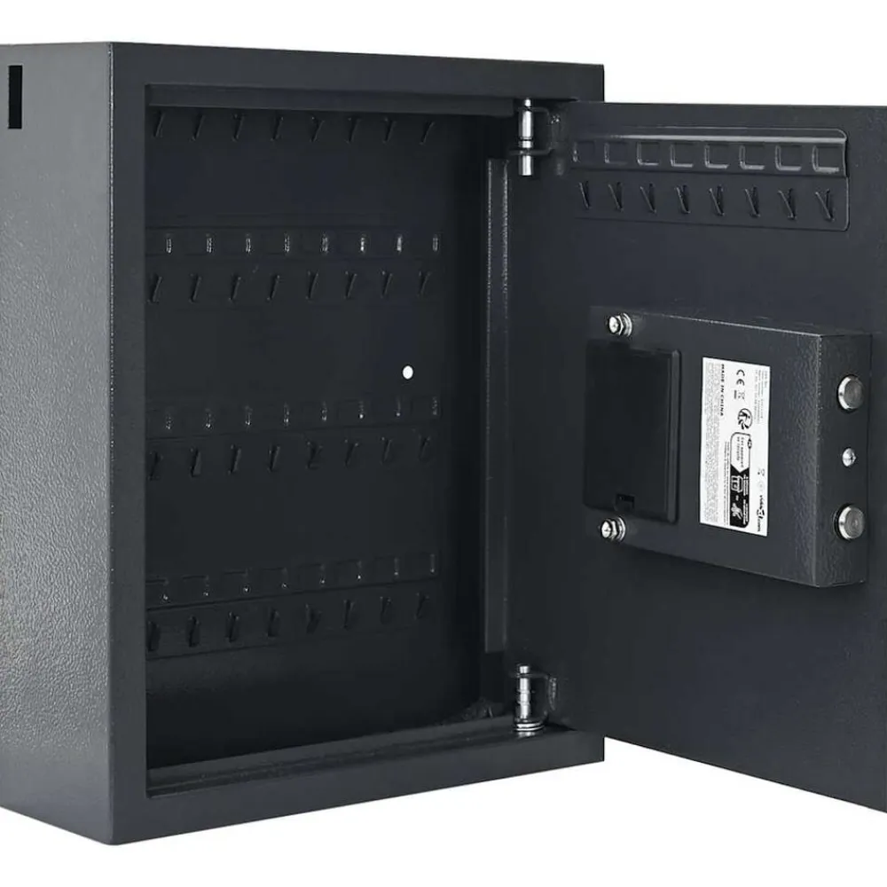 vidaXL Seguridad Empresarial Y Del Hogar-Caja fuerte digital Gris oscuro 30 x 10 x 36,5 cm Acero