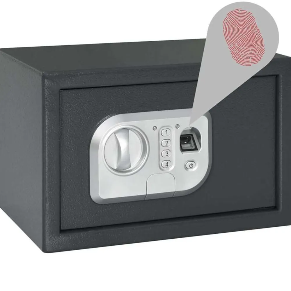 vidaXL Seguridad Empresarial Y Del Hogar-Caja fuerte digital Gris oscuro 31 x 20 x 20 cm Acero