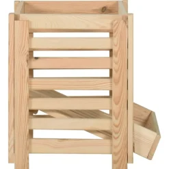 vidaXL Productos Del Hogar-Caja para patatas madera maciza de pino 60x40x50 cm