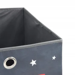 vidaXL Cajas almacenaje plegables 4 uds tela no tejida 32x32x32cm Gris Discount