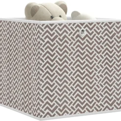 vidaXL Productos Del Hogar-Cajas almacenaje plegables 4 uds no tejida marrón 32x32x32 cm