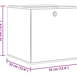 vidaXL Productos Del Hogar-Cajas almacenaje plegables 4 uds no tejida marrón 32x32x32 cm