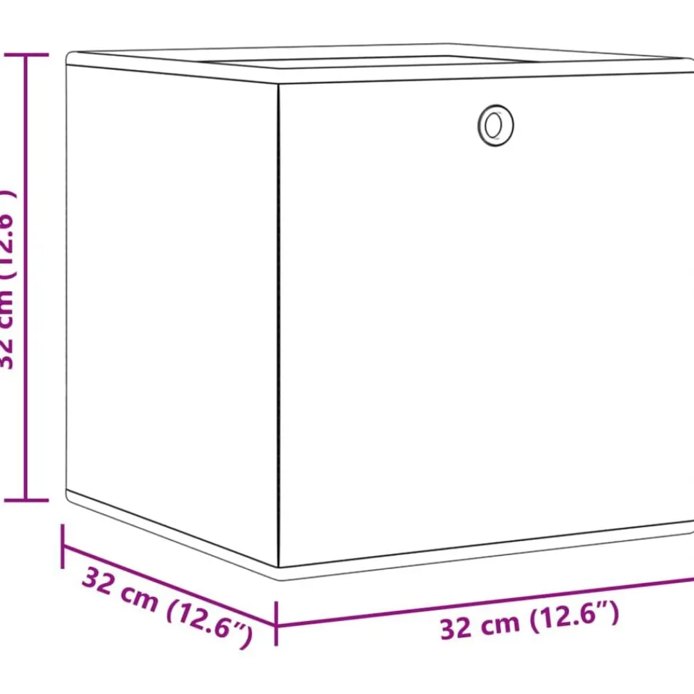 vidaXL Productos Del Hogar-Cajas almacenaje plegables 4 uds no tejida marrón 32x32x32 cm