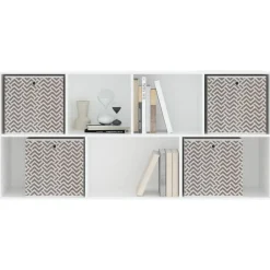 vidaXL Productos Del Hogar-Cajas almacenaje plegables 4 uds no tejida marrón 32x32x32 cm