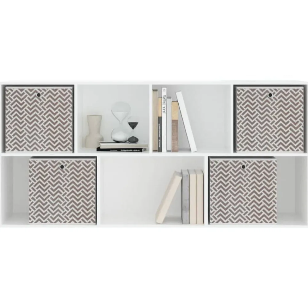 vidaXL Productos Del Hogar-Cajas almacenaje plegables 4 uds no tejida marrón 32x32x32 cm