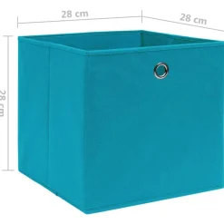 vidaXL Productos Del Hogar-Cajas de almacenaje 4 uds tela no tejida 28x28x28 cm