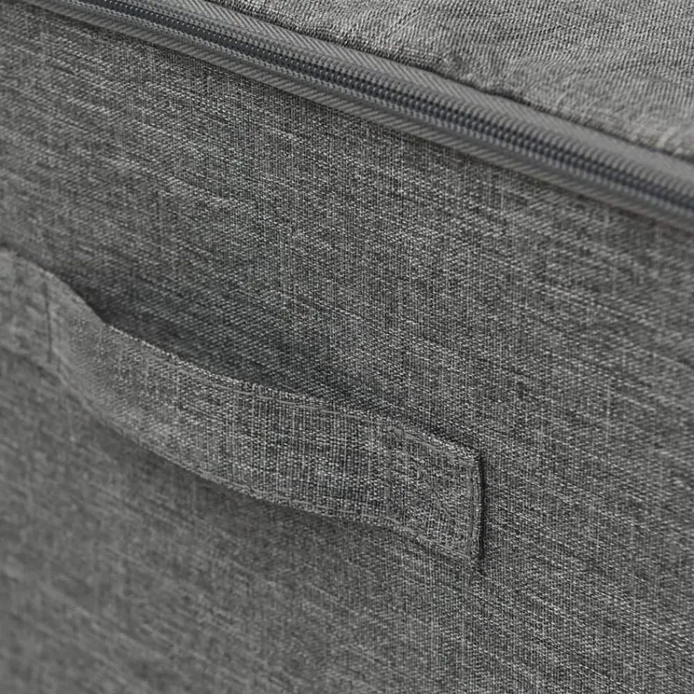 vidaXL Productos Del Hogar-Cajas de almacenaje 2 unidades tela gris 43x34x23 cm