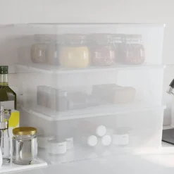 vidaXL Productos Del Hogar-Cajas de almacenaje apilables 3 uds plástico 25 L