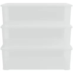vidaXL Productos Del Hogar-Cajas de almacenaje apilables 3 uds plástico 25 L