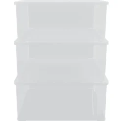 vidaXL Productos Del Hogar-Cajas de almacenaje apilables 3 uds plástico 25 L