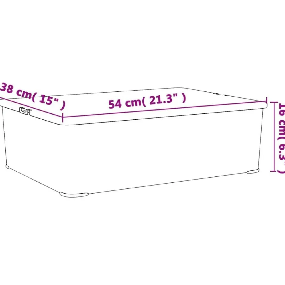 vidaXL Productos Del Hogar-Cajas de almacenaje apilables 3 uds plástico 25 L