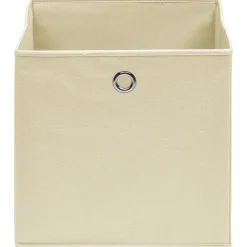 vidaXL Cajas de almacenaje 4 uds tela no tejida 28x28x28 cm Crema Hot