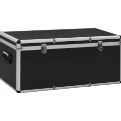 vidaXL Cajas de almacenamiento 3 unidades aluminio Negro Best