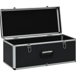vidaXL Cajas de almacenamiento 3 unidades aluminio Negro Best