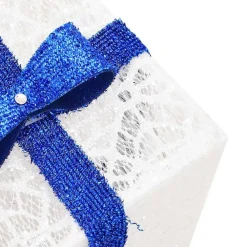 vidaXL Cajas de regalo Navidad iluminadas 3 uds 64 LEDs cálido Blanco Discount