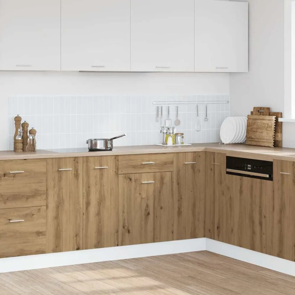 vidaXL Armarios Y Almacenamiento-Cajón bajo "Lyon" roble artesanal, 50x46x81,5 cm, madera de ingeniería
