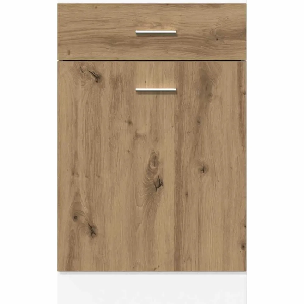 vidaXL Armarios Y Almacenamiento-Cajón bajo "Lyon" roble artesanal, 50x46x81,5 cm, madera de ingeniería