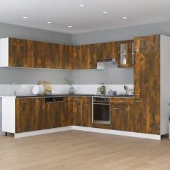 vidaXL Cajón bajo "Lyon" 60x46x81,5 cm Madera de ingeniería Roble ahumado New