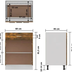 vidaXL Cajón bajo 