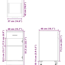 vidaXL Cajón bajo 