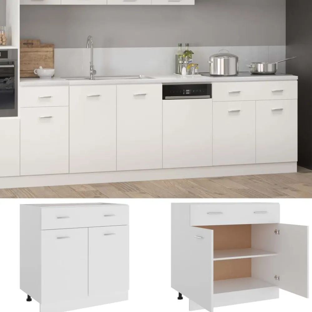 vidaXL Armarios Y Almacenamiento-Cajón inferior "Lyon" 80x46x81,5 cm Madera de ingeniería
