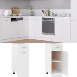 vidaXL Cajón inferior "Lyon" , 30 x 46 x 81,5 cm, madera de ingeniería Blanco Sale