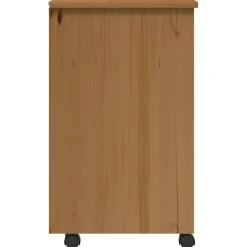 vidaXL Armarios Y Almacenamiento-Cajonera con ruedas MOSS madera maciza pino marrón miel